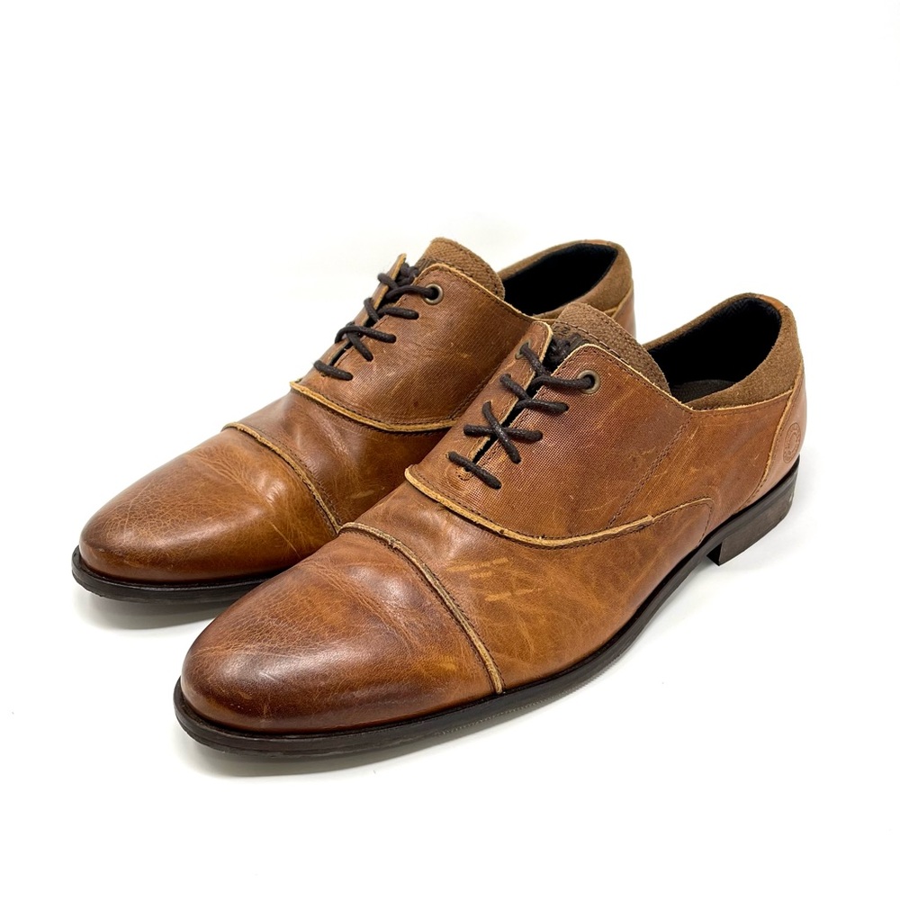 Bull Boxer Leather Oxford Lace-Up Shoes, Men’s Size 12